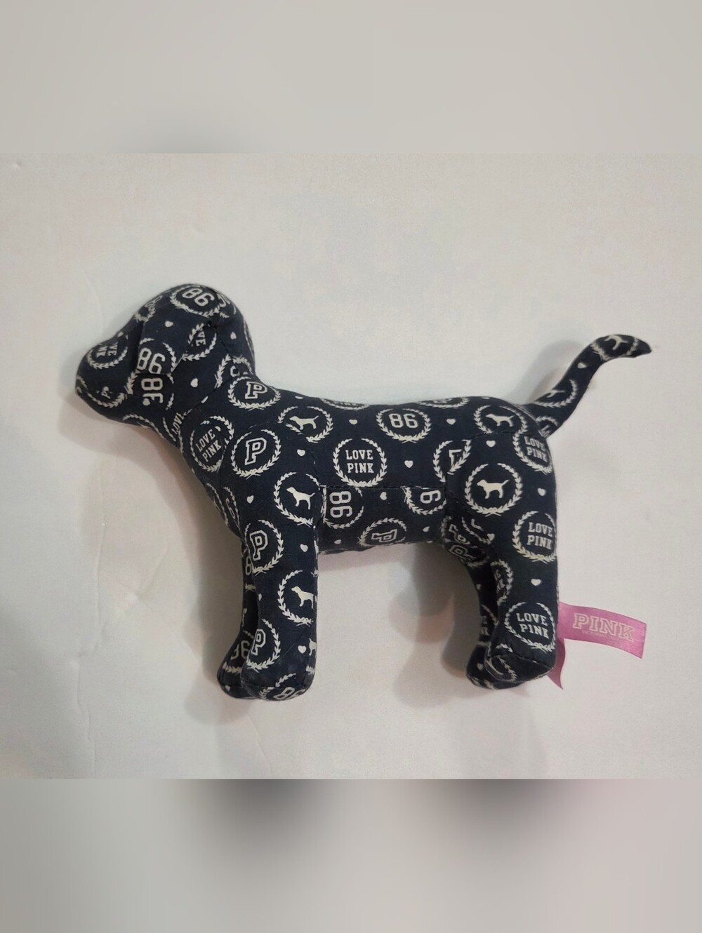Victoria's Secret PINK Victoria's Secret Navy Patterned Dog Plush Décor - Picture 6 of 12